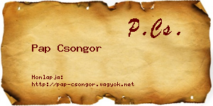 Pap Csongor névjegykártya